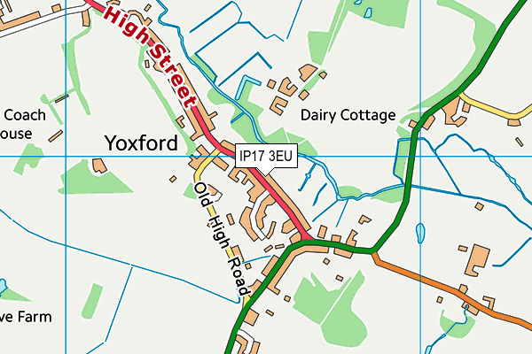 Yoxford And Peasenhall Primary School map (IP17 3EU) - OS VectorMap District (Ordnance Survey)