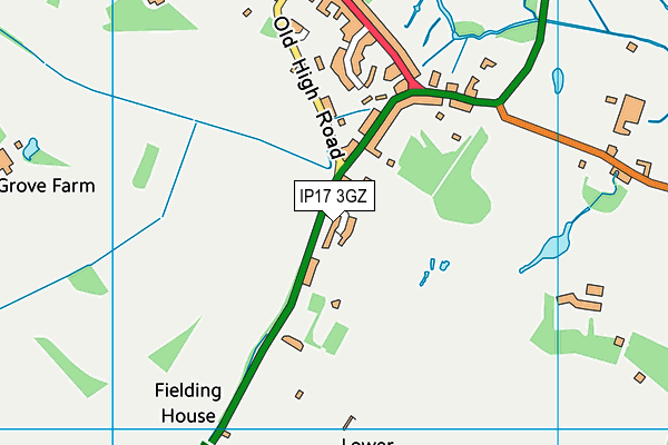 IP17 3GZ map - OS VectorMap District (Ordnance Survey)