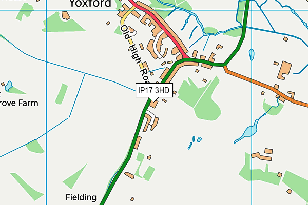 IP17 3HD map - OS VectorMap District (Ordnance Survey)