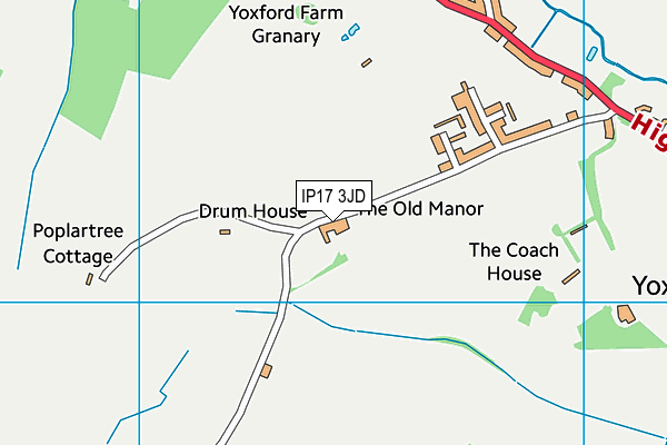 IP17 3JD map - OS VectorMap District (Ordnance Survey)