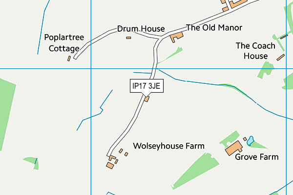 IP17 3JE map - OS VectorMap District (Ordnance Survey)