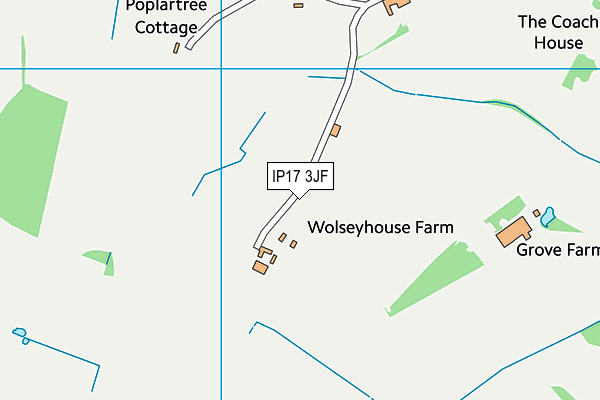 IP17 3JF map - OS VectorMap District (Ordnance Survey)