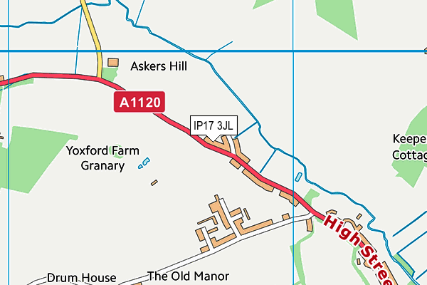 IP17 3JL map - OS VectorMap District (Ordnance Survey)