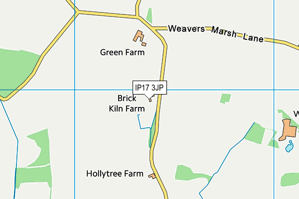 IP17 3JP map - OS VectorMap District (Ordnance Survey)