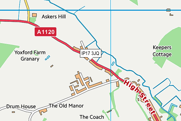 IP17 3JQ map - OS VectorMap District (Ordnance Survey)