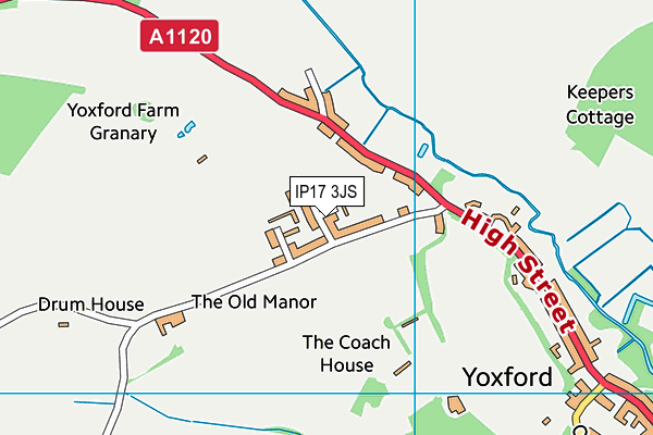 IP17 3JS map - OS VectorMap District (Ordnance Survey)