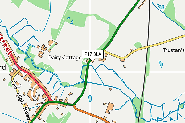 IP17 3LA map - OS VectorMap District (Ordnance Survey)