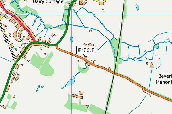 IP17 3LF map - OS VectorMap District (Ordnance Survey)