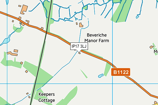 IP17 3LJ map - OS VectorMap District (Ordnance Survey)