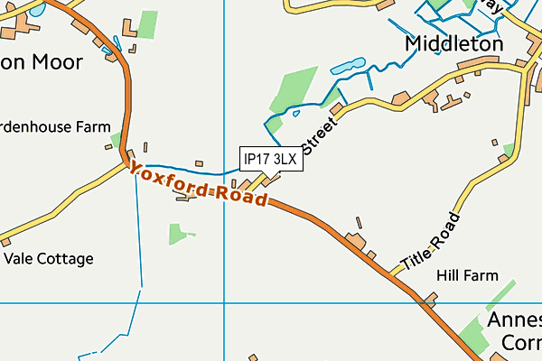 IP17 3LX map - OS VectorMap District (Ordnance Survey)