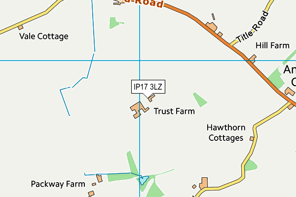 IP17 3LZ map - OS VectorMap District (Ordnance Survey)