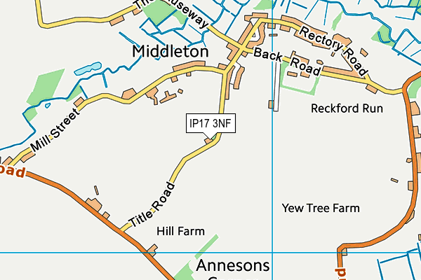 IP17 3NF map - OS VectorMap District (Ordnance Survey)