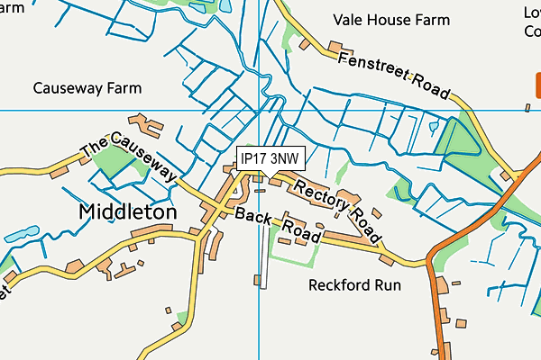 Middleton Community Primary School map (IP17 3NW) - OS VectorMap District (Ordnance Survey)
