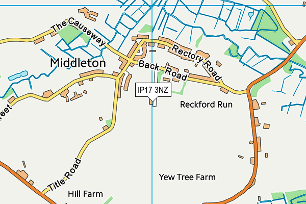 Middleton Cum Fordley Recreation Ground map (IP17 3NZ) - OS VectorMap District (Ordnance Survey)