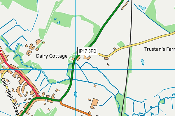 IP17 3PD map - OS VectorMap District (Ordnance Survey)