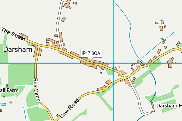 IP17 3QA map - OS VectorMap District (Ordnance Survey)