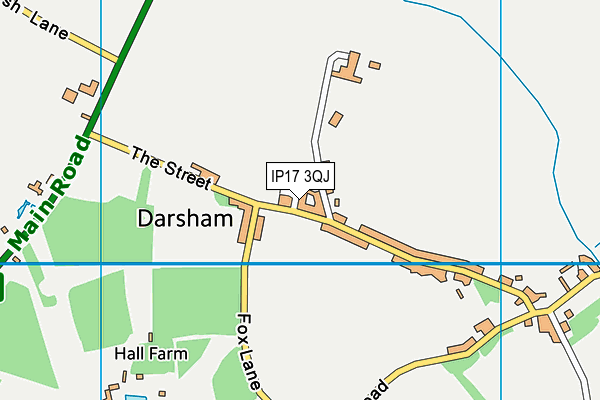 IP17 3QJ map - OS VectorMap District (Ordnance Survey)