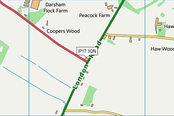 IP17 3QN map - OS VectorMap District (Ordnance Survey)