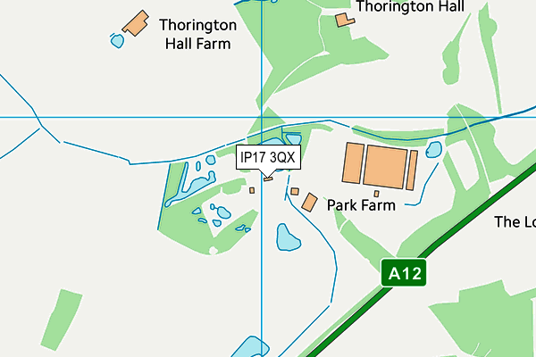 IP17 3QX map - OS VectorMap District (Ordnance Survey)