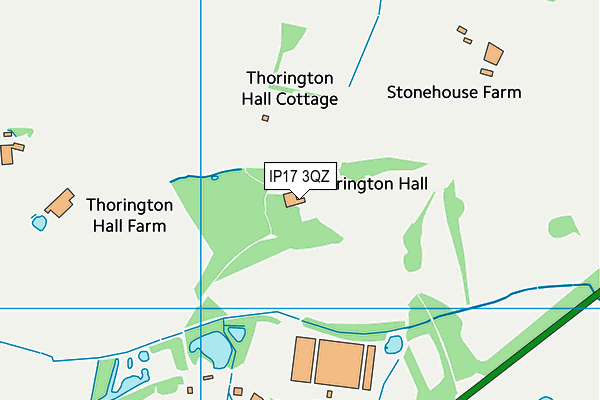 IP17 3QZ map - OS VectorMap District (Ordnance Survey)