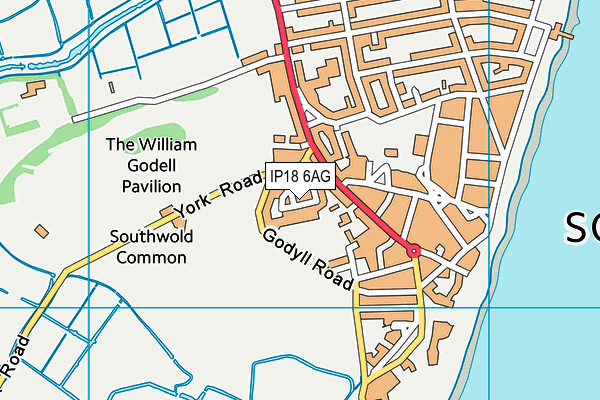 IP18 6AG map - OS VectorMap District (Ordnance Survey)