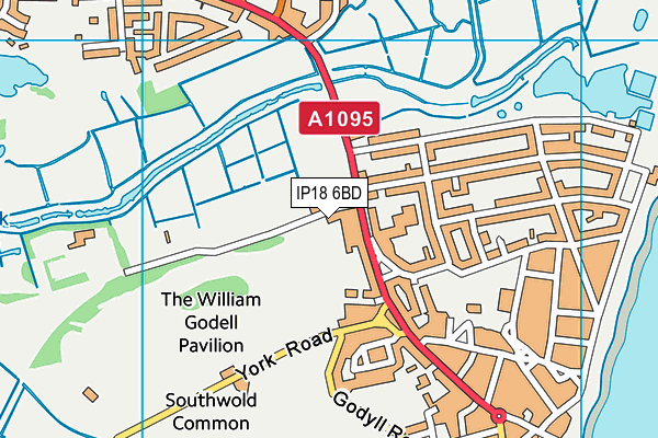 IP18 6BD map - OS VectorMap District (Ordnance Survey)