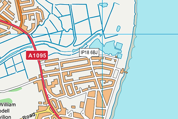 IP18 6BJ map - OS VectorMap District (Ordnance Survey)
