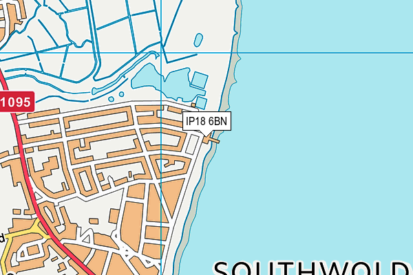 IP18 6BN map - OS VectorMap District (Ordnance Survey)