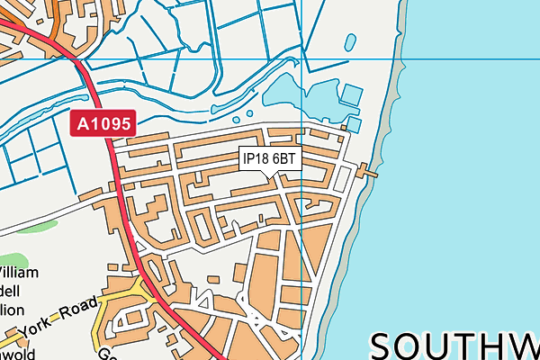 IP18 6BT map - OS VectorMap District (Ordnance Survey)