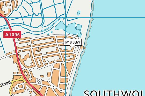 IP18 6BW map - OS VectorMap District (Ordnance Survey)