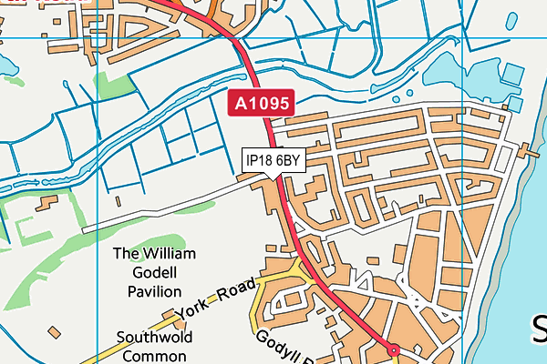 IP18 6BY map - OS VectorMap District (Ordnance Survey)