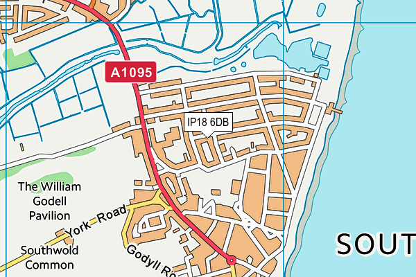 IP18 6DB map - OS VectorMap District (Ordnance Survey)