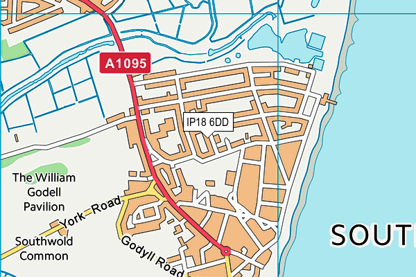 IP18 6DD map - OS VectorMap District (Ordnance Survey)