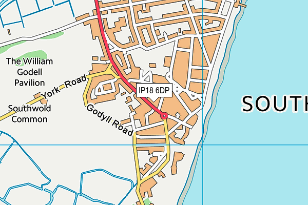 Map of THE BLACK OLIVE DELICATESSEN SOUTHWOLD LIMITED at district scale