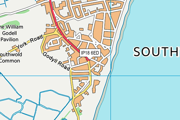 IP18 6ED map - OS VectorMap District (Ordnance Survey)