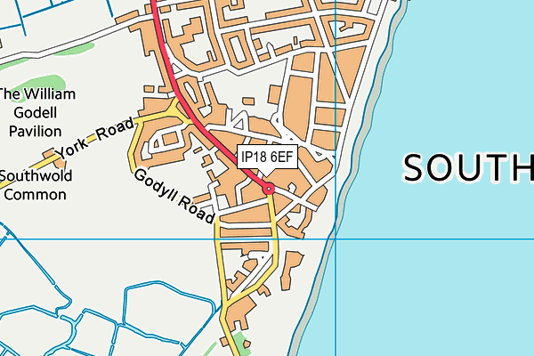 IP18 6EF map - OS VectorMap District (Ordnance Survey)