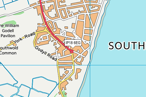 IP18 6EG map - OS VectorMap District (Ordnance Survey)