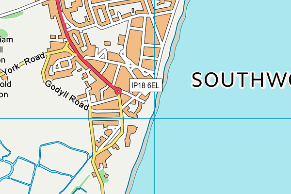 IP18 6EL map - OS VectorMap District (Ordnance Survey)