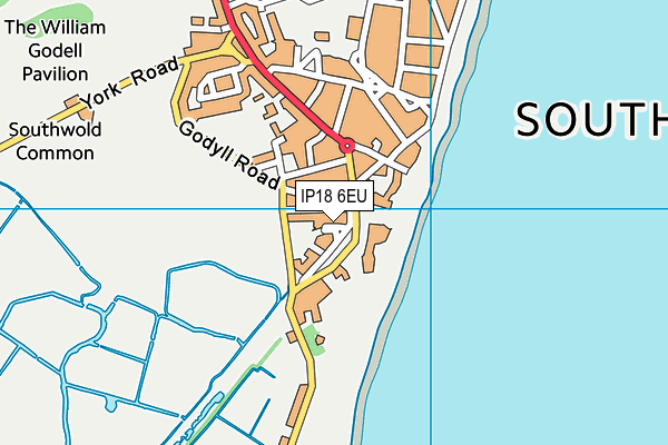 IP18 6EU map - OS VectorMap District (Ordnance Survey)