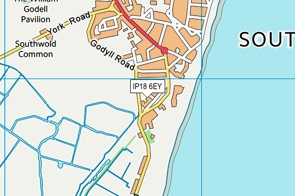 IP18 6EY map - OS VectorMap District (Ordnance Survey)