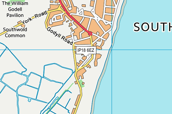 IP18 6EZ map - OS VectorMap District (Ordnance Survey)