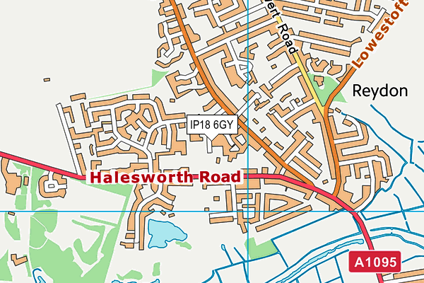 IP18 6GY map - OS VectorMap District (Ordnance Survey)