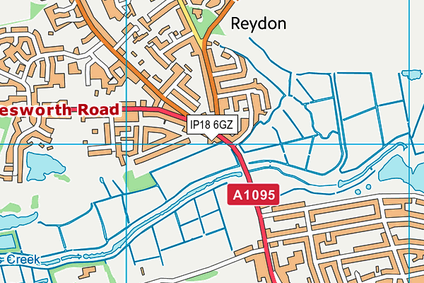 IP18 6GZ map - OS VectorMap District (Ordnance Survey)