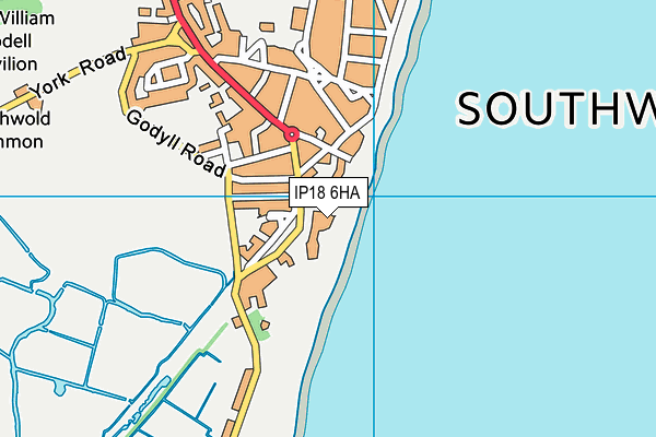 IP18 6HA map - OS VectorMap District (Ordnance Survey)