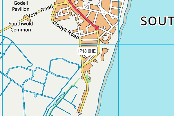IP18 6HE map - OS VectorMap District (Ordnance Survey)
