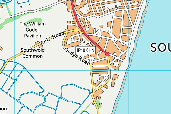 IP18 6HN map - OS VectorMap District (Ordnance Survey)