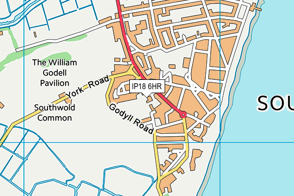 IP18 6HR map - OS VectorMap District (Ordnance Survey)