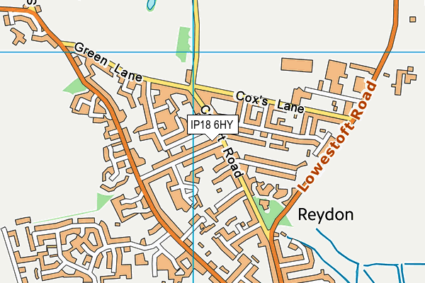 IP18 6HY map - OS VectorMap District (Ordnance Survey)