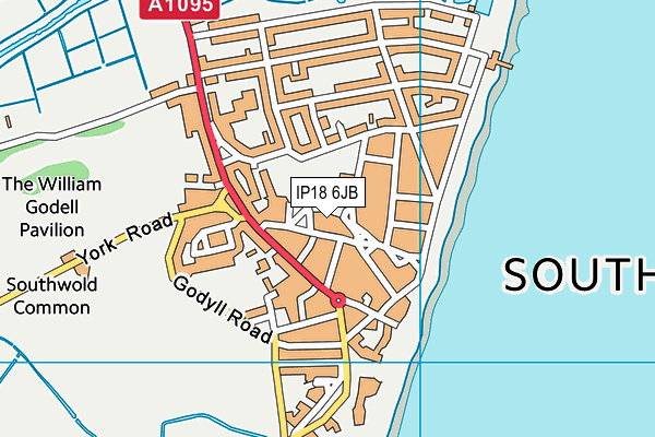 IP18 6JB map - OS VectorMap District (Ordnance Survey)