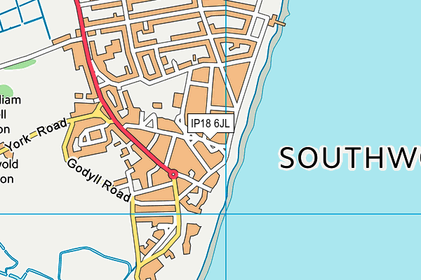 IP18 6JL map - OS VectorMap District (Ordnance Survey)